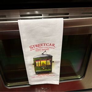 NWOT Streetcar Design Kitchen Towel New Orleans trolley